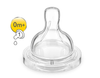 Avent Silicone Teat 0m+ / 1h PK2
