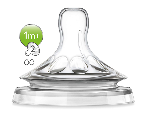 Avent Natural Teat Slow Flow 1M+2H PK2