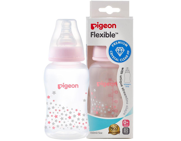 Pigeon Streamline Printed Bottle 150ml Pink
