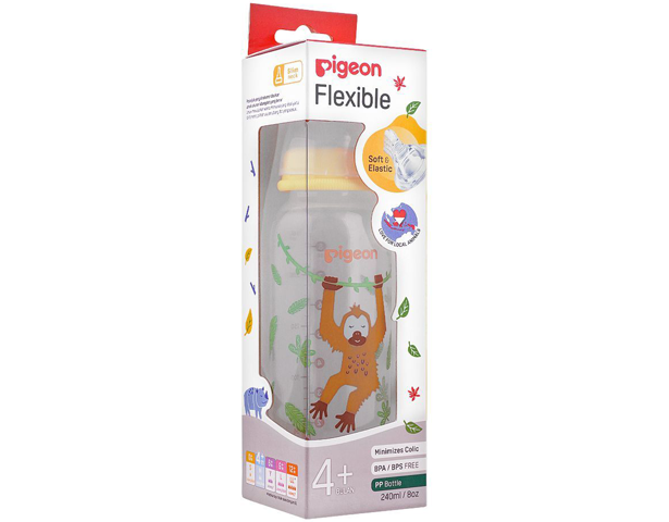 Pigeon Flexible Feeding Bottle - Orangutan