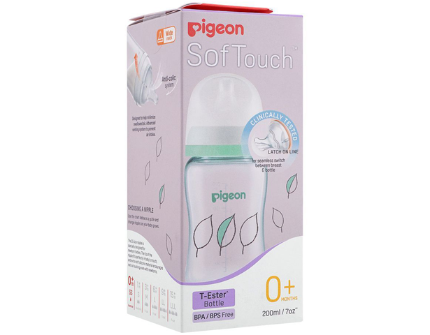 Pigeon Soft Touch Feeding Bottle - Leaf