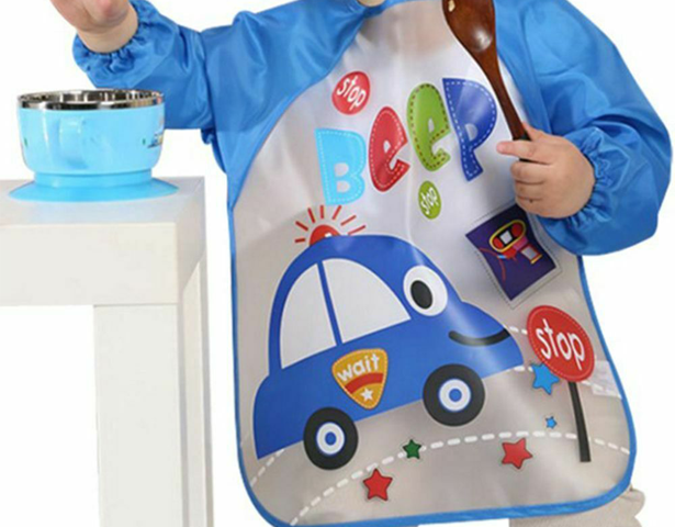 Waterproof Baby Bib With Sleeves