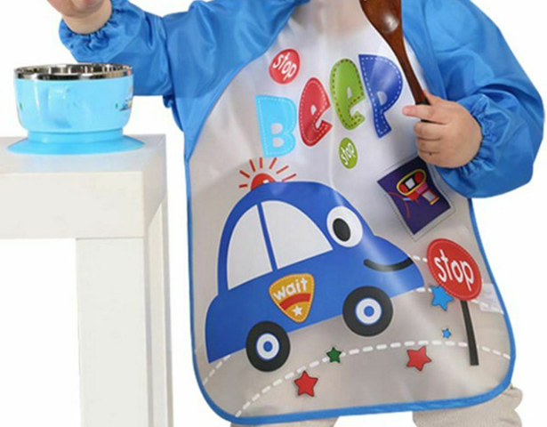 Waterproof Baby Bib With Sleeves