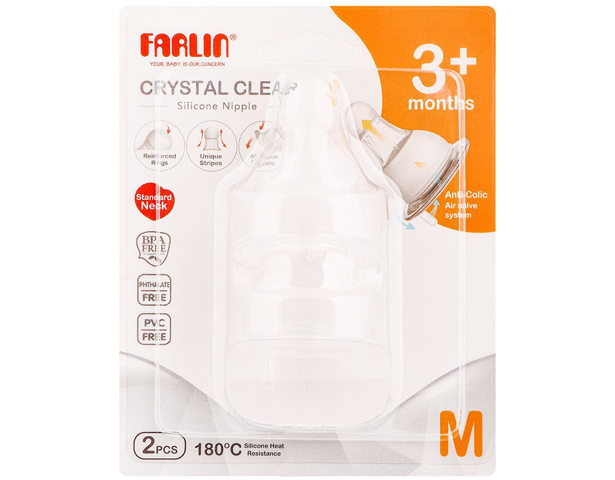 Farlin 3+ Months Momfit Anti-Colic Nipple 2-Pcs