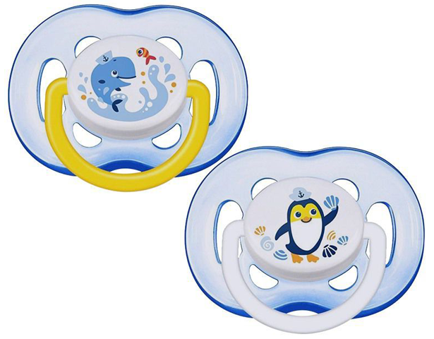 Avent FreeFlow Soothers 18m+ Blue