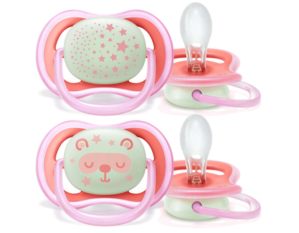 Avent Ultra Air Night Glow In The Dark Soothers 6-18m