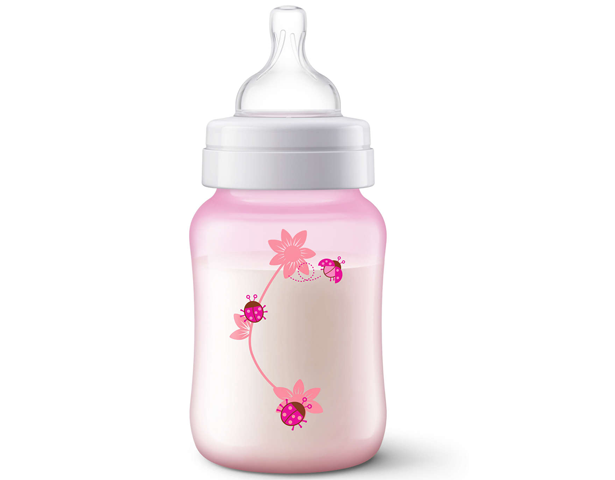 Avent Classic+ Feeding Bottle 1m+ 260ml Girl/Flowers