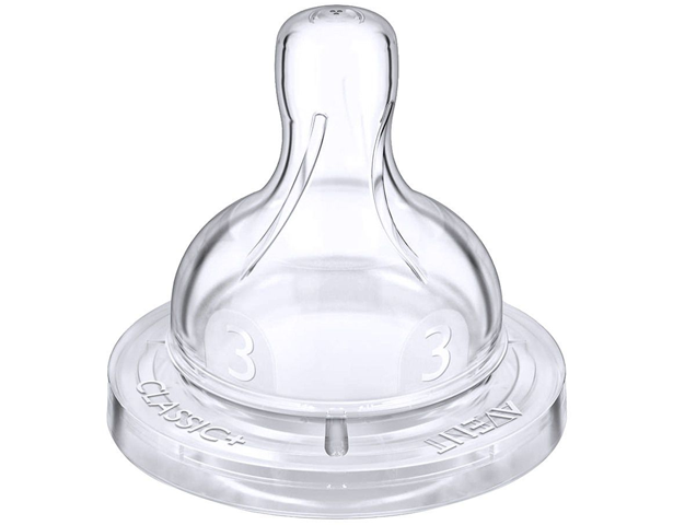 Avent Silicone Teat 3m+ / Medium 3h PK2