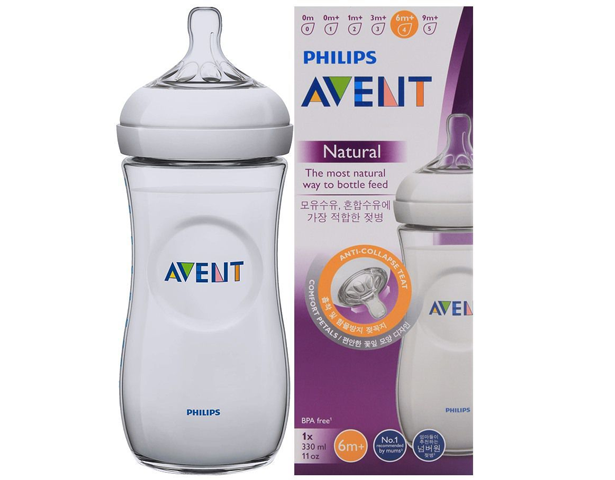 Avent Natural Feeding Bottle 6m+ 330ml