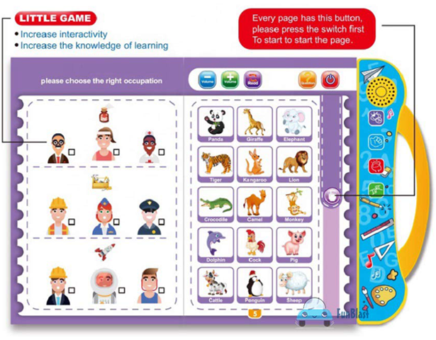 Musical Educational Phonetic Learning Book