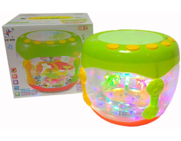 Musical Melody Flash Drum Toy
