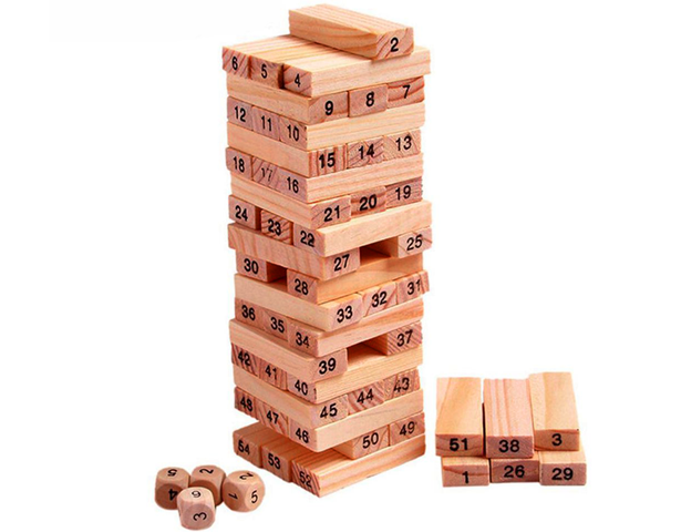 Classic Jenga 54 Hardwood Blocks