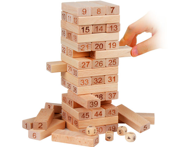 Classic Jenga 54 Hardwood Blocks
