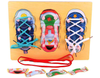 Wooden Shoe Lacing Puzzle Board