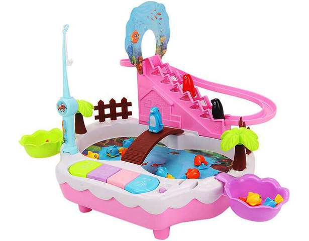 Fishing Game With Penguin Slide