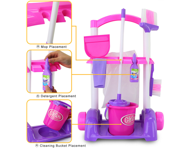 Kids House Cleaning Cart Trolley