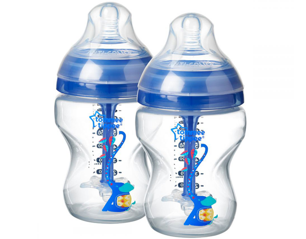 Tommee Tippee Advanced Anti-Colic Bottle Blue 260Ml Twin Pack