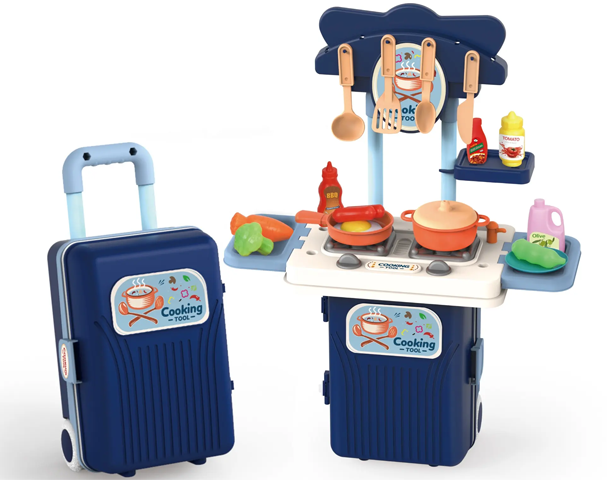 Suitcase top kitchen set