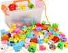 Wooden 3D String Activity Beads