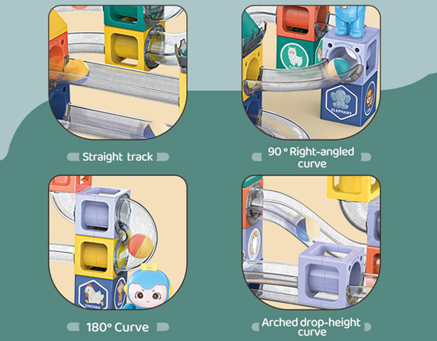 Magnetic Marble Run Block Set