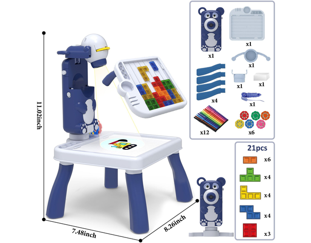 4in1 Painting Luminous Easel Play Set