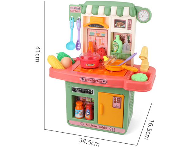 Kids Kitchen Set With Simulation Spray