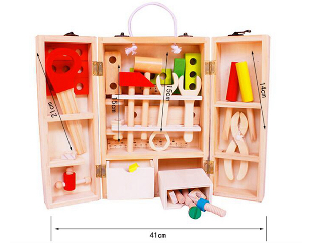 Wooden Tool Box Set Construction Toy