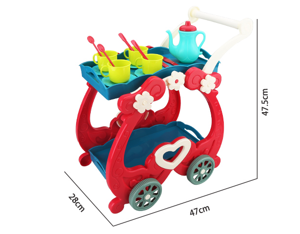 Kid connection tea set best sale trolley playset