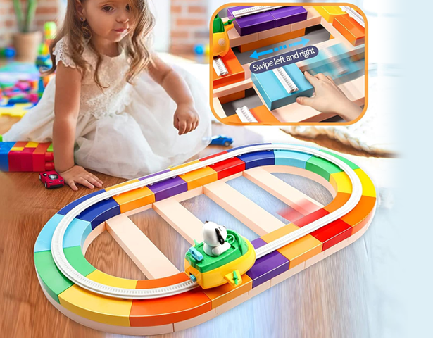 Railway Train Track Block Assemble Game