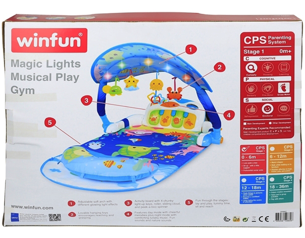 Winfun magic lights top and musical play gym