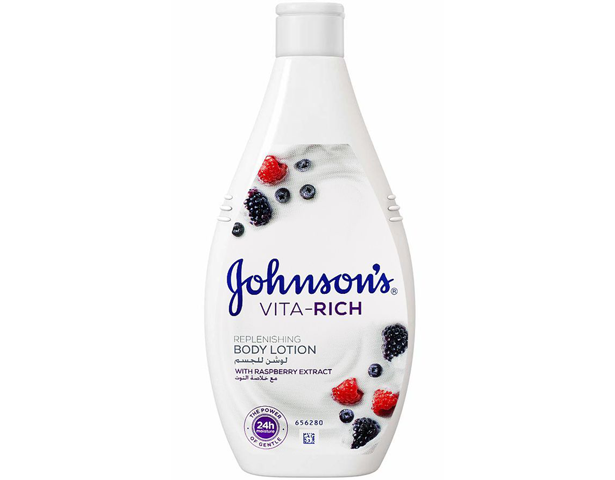 Johnson's Vita-Rich Raspberry Extract Replenishing Body Lotion