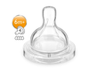 Avent Silicone Teat 6m+ / 4h PK2