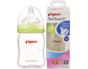 Pigeon Wide Neck Glass Feeding Bottle 160ml