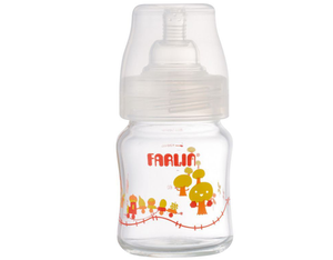 Farlin Wide Neck Heat Resistant Glass Feeder 120ml
