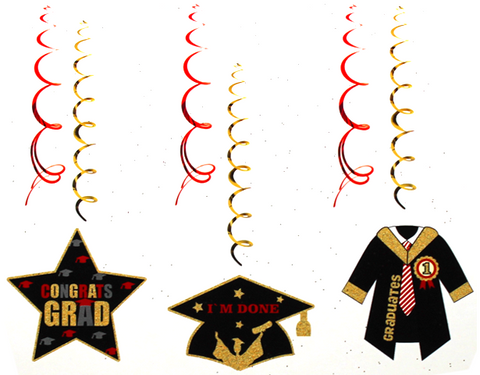Graduation Hanging Decorations Swirls
