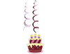 Happy Birthday Hanging Swirls