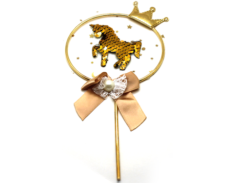 Horse Crown Topper Golden