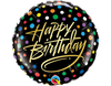 Happy Birthday Foil Balloon Black