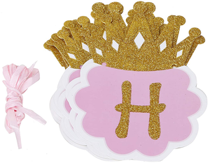 Princess Glitter Happy Birthday Crown Banner