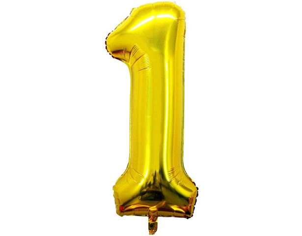 Golden Foil Balloon Number 1