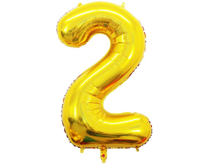 Golden Foil Balloon Number 2