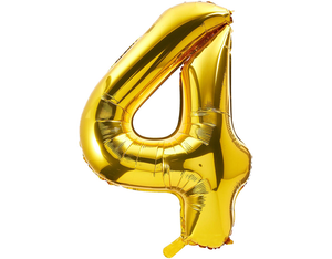 Golden Foil Balloon Number 4