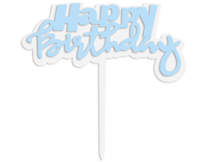 Happy Birthday Cake Topper Transparent Border