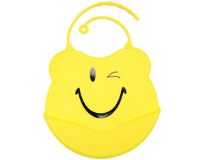 Baby Meal Pocket Silicone Bib Yellow
