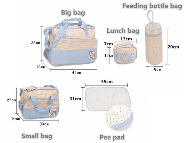 Multi Functional Kids Diaper Bag Set