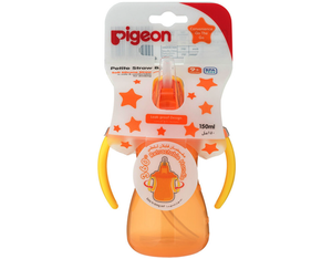 Pigeon Petite Straw Bottle - Orange