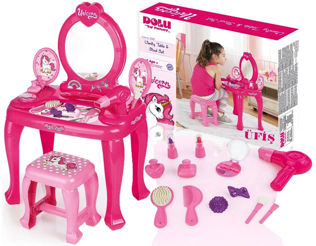 Dolu Unicorn Vanity Table & Stool Set