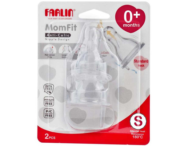 Farlin 0+ Months Momfit Anti-Colic Nipple 2-Pcs