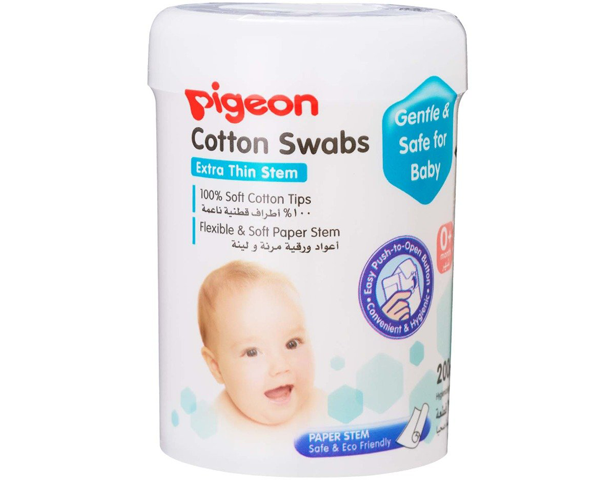 Pigeon Cotton Swabs Thin 200Pcs
