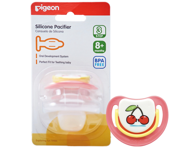Pigeon Baby Silicone Pacifier Step 3 Pink